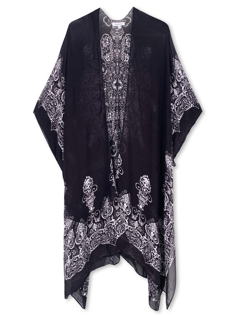 Breezy Lane Black Kimonos for Women Beach Cover Up Summer Kimono Cardigans Bohemian Clothes - Image 4